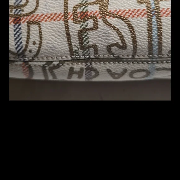 Coach Tattersall Graffiti Convertible Hobo Bag F13309 Cream Multicolor Shoulder - Picture 7 of 11